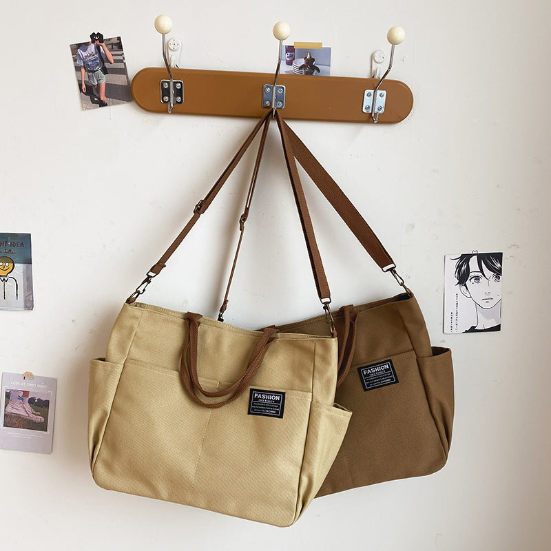 New Women's Canvas Casual Retro Large Capacity Multi-layer Women's Messenger Bag