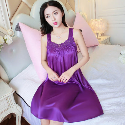 Summer Sling Loose Nightdress Women