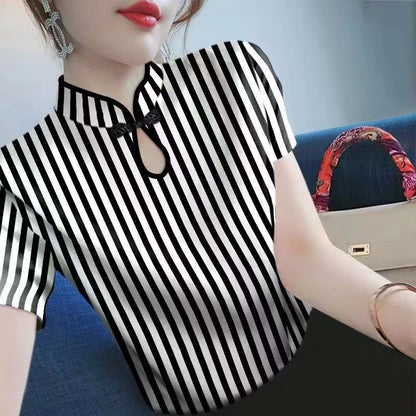 Retro Cheongsam Shirt Women's Summer