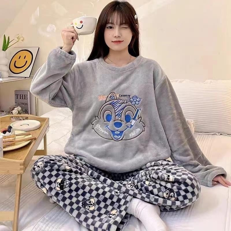 Winter Pajamas Flannel Thickened Long-sleeved Homewear