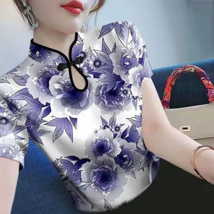 Retro Cheongsam Shirt Women's Summer