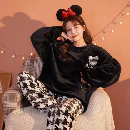 Winter Pajamas Flannel Thickened Long-sleeved Homewear