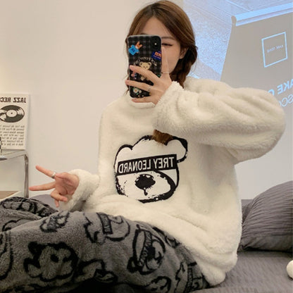 Winter Pajamas Flannel Thickened Long-sleeved Homewear