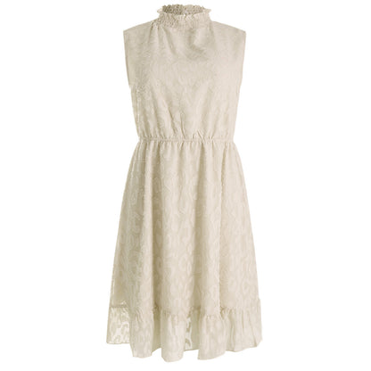Women's Casual Chiffon Lace Jacquard Dress