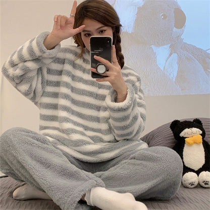 Winter Pajamas Flannel Thickened Long-sleeved Homewear